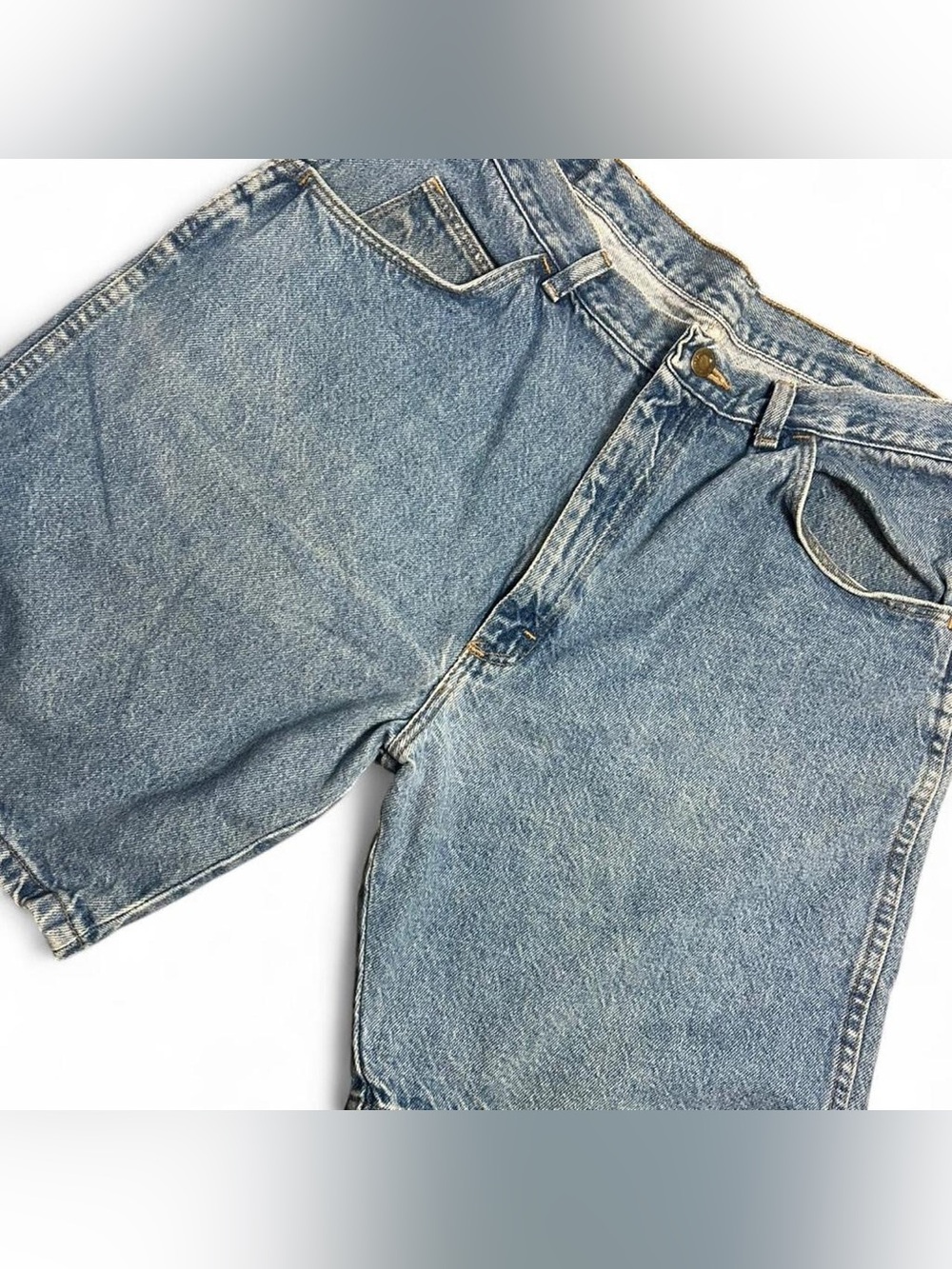Vintage Wrangler Jorts Light Wash Denim Shorts 90s Relaxed Fit